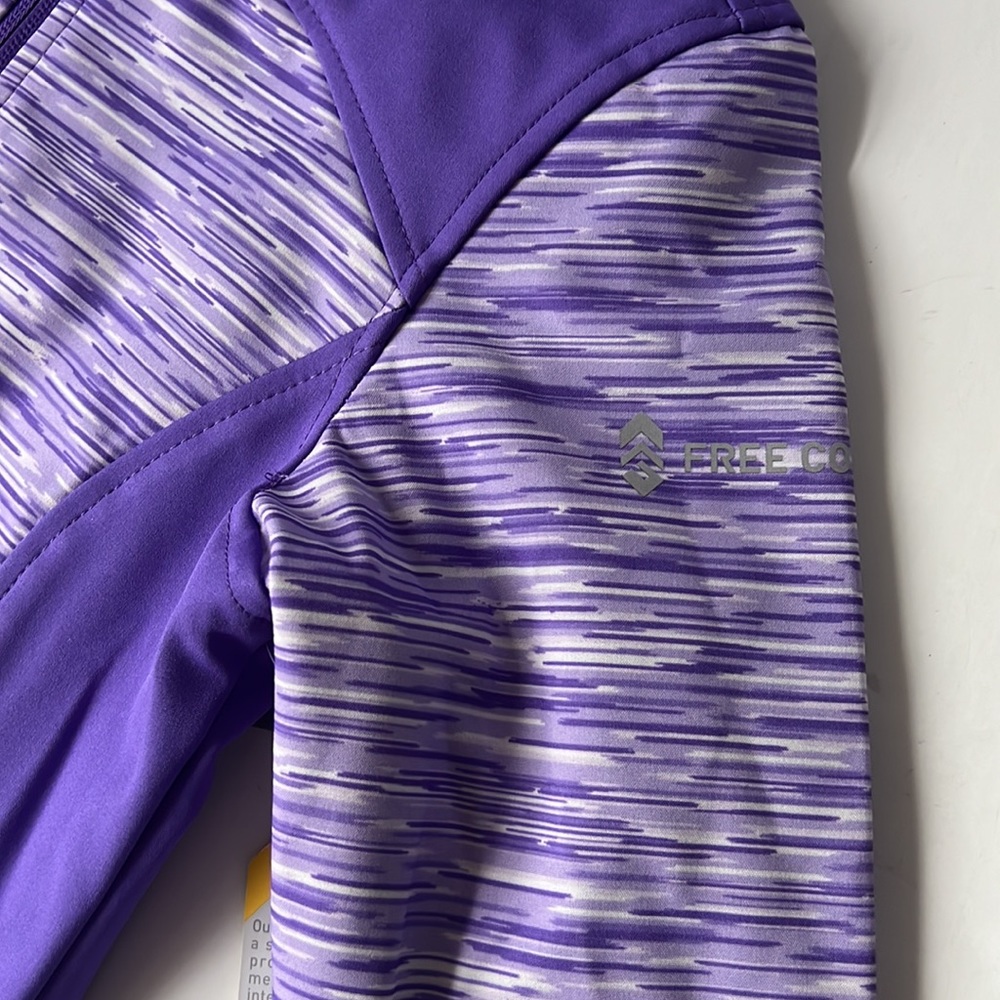 Free Country Girls Jacket Softshell Purple Space Dye 5/6 - Picture 8 of 16